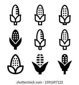 corn icon isolated sign symbol vector illustration - Collection of high quality black style vector icons
