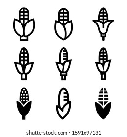 corn icon isolated sign symbol vector illustration - Collection of high quality black style vector icons
