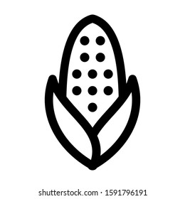 corn icon isolated sign symbol vector illustration - high quality black style vector icons
