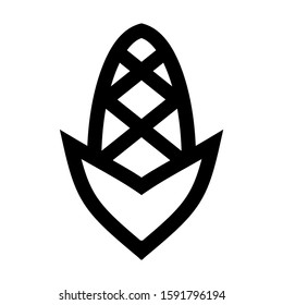 corn icon isolated sign symbol vector illustration - high quality black style vector icons
