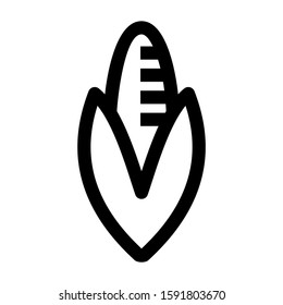 corn icon isolated sign symbol vector illustration - high quality black style vector icons
