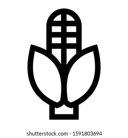 corn icon isolated sign symbol vector illustration - high quality black style vector icons

