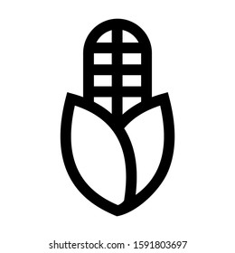 corn icon isolated sign symbol vector illustration - high quality black style vector icons
