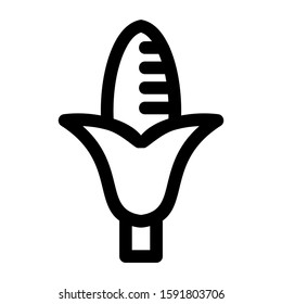 corn icon isolated sign symbol vector illustration - high quality black style vector icons
