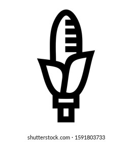 corn icon isolated sign symbol vector illustration - high quality black style vector icons
