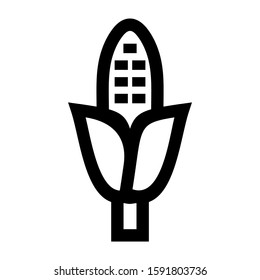 corn icon isolated sign symbol vector illustration - high quality black style vector icons
