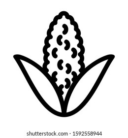 corn icon isolated sign symbol vector illustration - high quality black style vector icons

