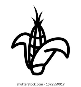 corn icon isolated sign symbol vector illustration - high quality black style vector icons
