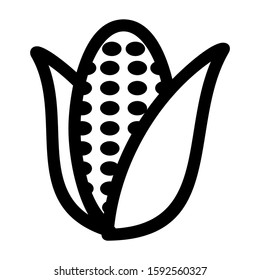 corn icon isolated sign symbol vector illustration - high quality black style vector icons
