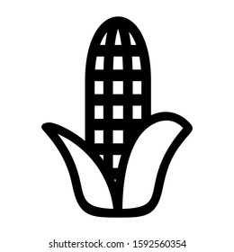 corn icon isolated sign symbol vector illustration - high quality black style vector icons
