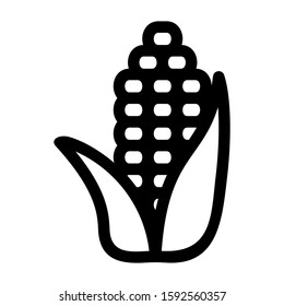 corn icon isolated sign symbol vector illustration - high quality black style vector icons
