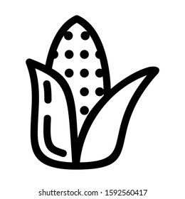 corn icon isolated sign symbol vector illustration - high quality black style vector icons
