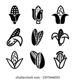 corn icon isolated sign symbol vector illustration - Collection of high quality black style vector icons
