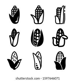 corn icon isolated sign symbol vector illustration - Collection of high quality black style vector icons
