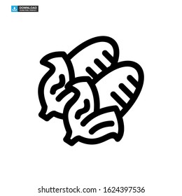 corn icon isolated sign symbol vector illustration - high quality black style vector icons
