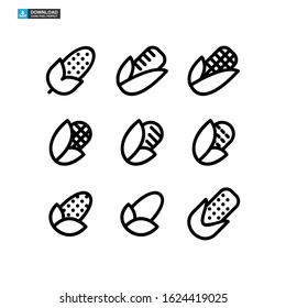 corn icon isolated sign symbol vector illustration - Collection of high quality black style vector icons
