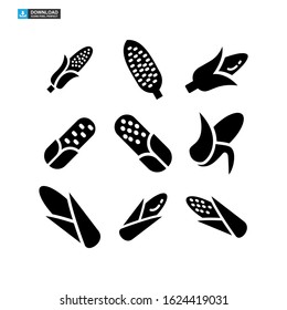 corn icon isolated sign symbol vector illustration - Collection of high quality black style vector icons
