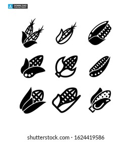 corn icon isolated sign symbol vector illustration - Collection of high quality black style vector icons
