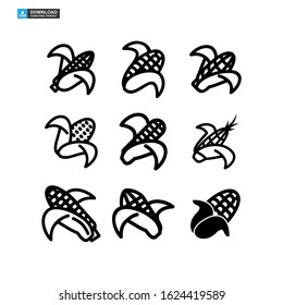 corn icon isolated sign symbol vector illustration - Collection of high quality black style vector icons
