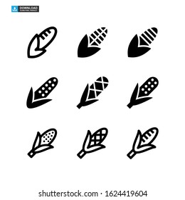 corn icon isolated sign symbol vector illustration - Collection of high quality black style vector icons
