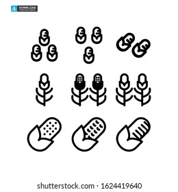 corn icon isolated sign symbol vector illustration - Collection of high quality black style vector icons
