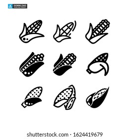 corn icon isolated sign symbol vector illustration - Collection of high quality black style vector icons
