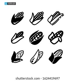 corn icon isolated sign symbol vector illustration - Collection of high quality black style vector icons
