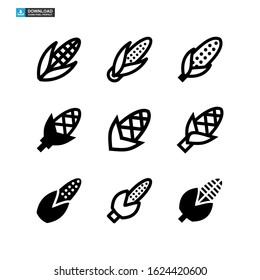 corn icon isolated sign symbol vector illustration - Collection of high quality black style vector icons
