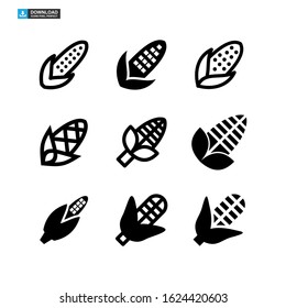 corn icon isolated sign symbol vector illustration - Collection of high quality black style vector icons
