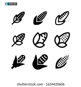 corn icon isolated sign symbol vector illustration - Collection of high quality black style vector icons
