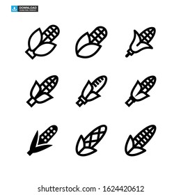corn icon isolated sign symbol vector illustration - Collection of high quality black style vector icons
