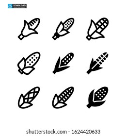 corn icon isolated sign symbol vector illustration - Collection of high quality black style vector icons
