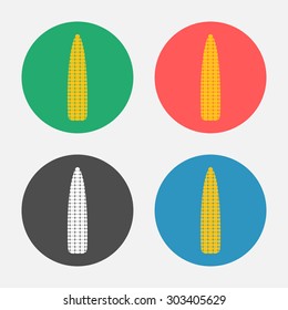 Corn icon isolated. Vector illustration.