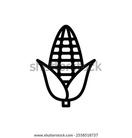 corn icon with line style
