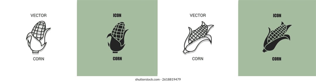 Corn icon line. Corn vector illustration.