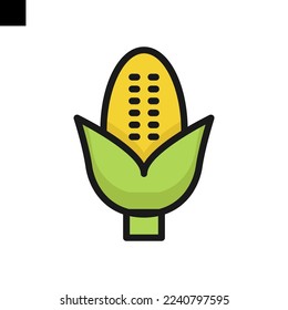 corn icon logo flat style vector