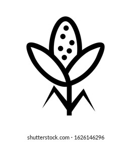 corn icon or logo isolated sign symbol vector illustration - high quality black style vector icons
