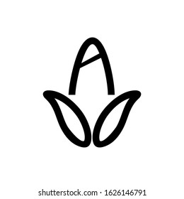 corn icon or logo isolated sign symbol vector illustration - high quality black style vector icons
