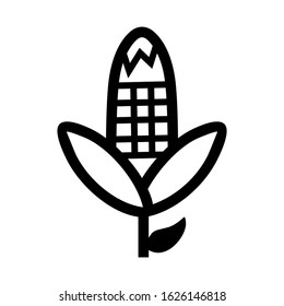 corn icon or logo isolated sign symbol vector illustration - high quality black style vector icons
