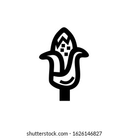 corn icon or logo isolated sign symbol vector illustration - high quality black style vector icons

