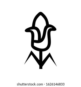 corn icon or logo isolated sign symbol vector illustration - high quality black style vector icons
