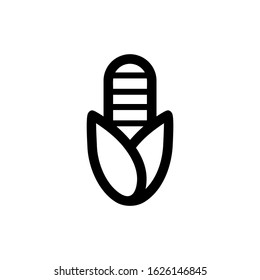 corn icon or logo isolated sign symbol vector illustration - high quality black style vector icons
