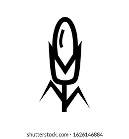 corn icon or logo isolated sign symbol vector illustration - high quality black style vector icons
