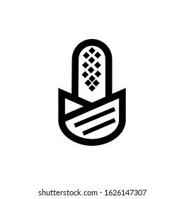 corn icon or logo isolated sign symbol vector illustration - high quality black style vector icons
