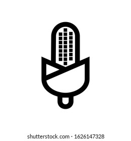 corn icon or logo isolated sign symbol vector illustration - high quality black style vector icons
