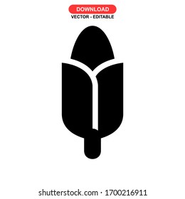 corn icon or logo isolated sign symbol vector illustration - high quality black style vector icons
