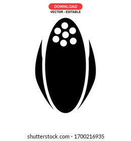 Maissymbol oder Logo einzeln auf Zeichen Vektorillustration Illustration - hochwertige Vektorsymbole in schwarzem Stil

