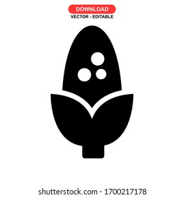 corn icon or logo isolated sign symbol vector illustration - high quality black style vector icons
