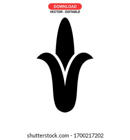 corn icon or logo isolated sign symbol vector illustration - high quality black style vector icons
