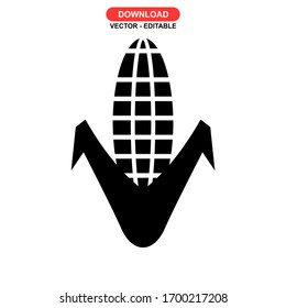corn icon or logo isolated sign symbol vector illustration - high quality black style vector icons

